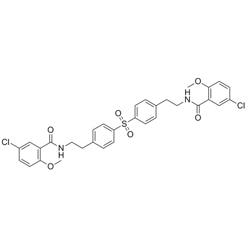 N,N'-((sulfonylbis(4,1-phenylene))bis(ethane-2,1-diyl))bis(5-chloro-2-methoxybenzamide)