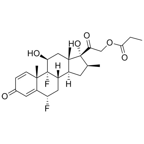 2-((6S,8S,9R,10S,11S,13S,14S,16S,17R)-6,9-difluoro-11,17-dihydroxy-10,13,16-trimethyl-3-oxo-6,7,8,9,10,11,12,13,14,15,16,17-dodecahydro-3H-cyclopenta[a]phenanthren-17-yl)-2-oxoethylpropionate