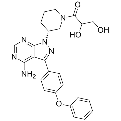 1-((R)-3-(4-amino-3-(4-phenoxyphenyl)-1H-pyrazolo[3,4-d]pyrimidin-1-yl)piperidin-1-yl)-2,3-dihydroxypropan-1-one