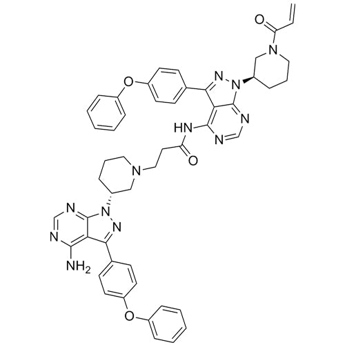 N-(1-((R)-1-acryloylpiperidin-3-yl)-3-(4-phenoxyphenyl)-1H-pyrazolo[3,4-d]pyrimidin-4-yl)-3-((R)-3-(4-amino-3-(4-phenoxyphenyl)-1H-pyrazolo[3,4-d]pyrimidin-1-yl)piperidin-1-yl)propanamide