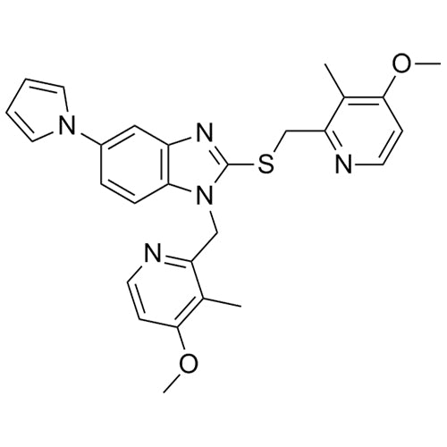 1-((4-methoxy-3-methylpyridin-2-yl)methyl)-2-(((4-methoxy-3-methylpyridin-2-yl)methyl)thio)-5-(1H-pyrrol-1-yl)-1H-benzo[d]imidazole
