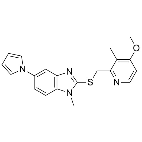 2-(((4-methoxy-3-methylpyridin-2-yl)methyl)thio)-1-methyl-5-(1H-pyrrol-1-yl)-1H-benzo[d]imidazole