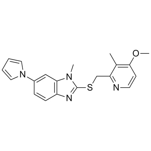 2-(((4-methoxy-3-methylpyridin-2-yl)methyl)thio)-1-methyl-6-(1H-pyrrol-1-yl)-1H-benzo[d]imidazole
