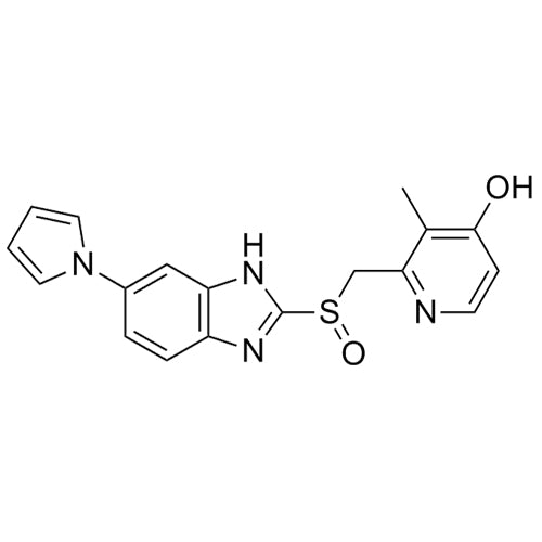 2-(((6-(1H-pyrrol-1-yl)-1H-benzo[d]imidazol-2-yl)sulfinyl)methyl)-3-methylpyridin-4-ol