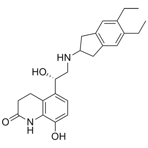 (S)-5-(2-((5,6-diethyl-2,3-dihydro-1H-inden-2-yl)amino)-1-hydroxyethyl)-8-hydroxy-3,4-dihydroquinolin-2(1H)-one