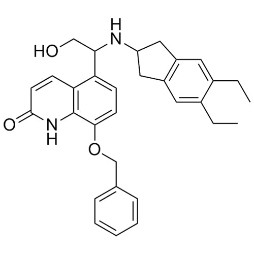 8-(benzyloxy)-5-(1-((5,6-diethyl-2,3-dihydro-1H-inden-2-yl)amino)-2-hydroxyethyl)quinolin-2(1H)-one