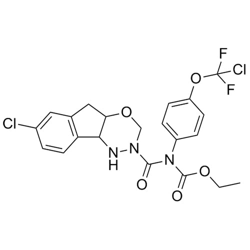 ethyl(7-chloro-1,2,3,4a,5,9b-hexahydroindeno[1,2-e][1,3,4]oxadiazine-2-carbonyl)(4-(chlorodifluoromethoxy)phenyl)carbamate