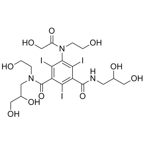N1,N3-bis(2,3-dihydroxypropyl)-5-(2-hydroxy-N-(2-hydroxyethyl)acetamido)-N1-(2-hydroxyethyl)-2,4,6-triiodoisophthalamide