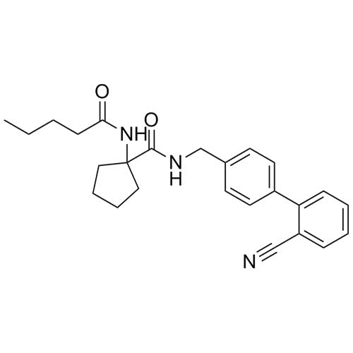 N-((2'-cyano-[1,1'-biphenyl]-4-yl)methyl)-1-pentanamidocyclopentanecarboxamide