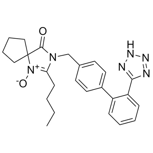 3-((2'-(2H-tetrazol-5-yl)-[1,1'-biphenyl]-4-yl)methyl)-2-butyl-4-oxo-1,3-diazaspiro[4.4]non-1-ene1-oxide