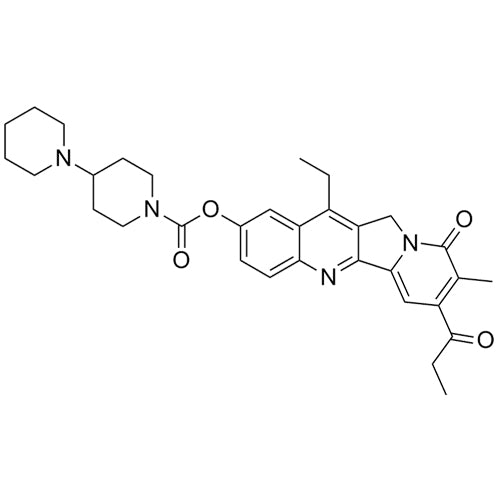 12-ethyl-8-methyl-9-oxo-7-propionyl-9,11-dihydroindolizino[1,2-b]quinolin-2-yl[1,4'-bipiperidine]-1'-carboxylate