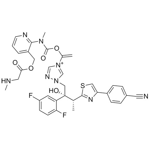 1-((2R,3R)-3-(4-(4-cyanophenyl)thiazol-2-yl)-2-(2,5-difluorophenyl)-2-hydroxybutyl)-4-(1-((methyl(3-((2-(methylamino)acetoxy)methyl)pyridin-2-yl)carbamoyl)oxy)vinyl)-1H-1,2,4-triazol-4-ium