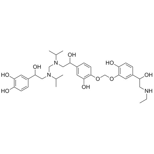 (MixtureofDiastereomers)4-(2-((((2-(4-((5-(2-(ethylamino)-1-hydroxyethyl)-2-hydroxyphenoxy)methoxy)-3-hydroxyphenyl)-2-hydroxyethyl)(isopropyl)amino)methyl)(isopropyl)amino)-1-hydroxyethyl)benzene-1,2-diol