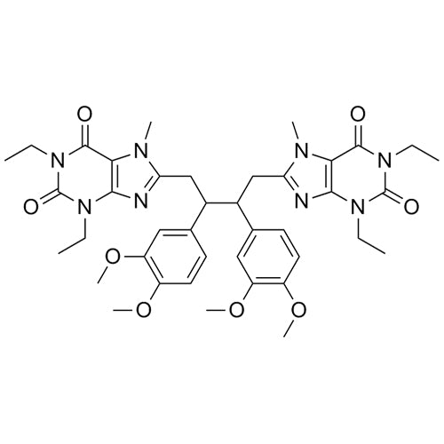 8,8'-(2,3-bis(3,4-dimethoxyphenyl)butane-1,4-diyl)bis(1,3-diethyl-7-methyl-1H-purine-2,6(3H,7H)-dione)