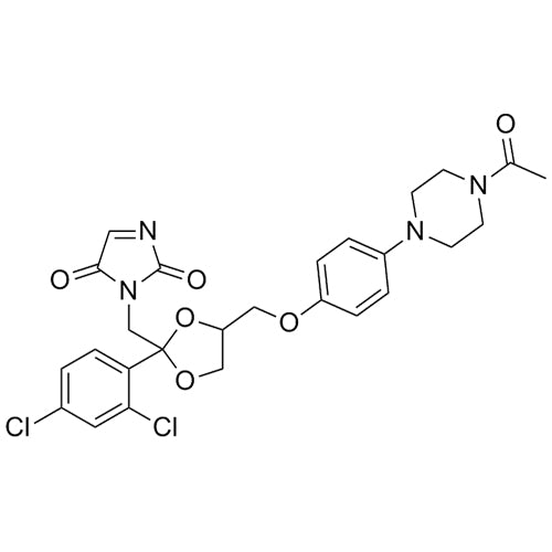 1-((4-((4-(4-acetylpiperazin-1-yl)phenoxy)methyl)-2-(2,4-dichlorophenyl)-1,3-dioxolan-2-yl)methyl)-1H-imidazole-2,5-dione