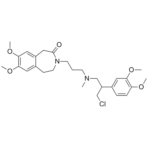 3-(3-((3-chloro-2-(3,4-dimethoxyphenyl)propyl)(methyl)amino)propyl)-7,8-dimethoxy-4,5-dihydro-1H-benzo[d]azepin-2(3H)-one