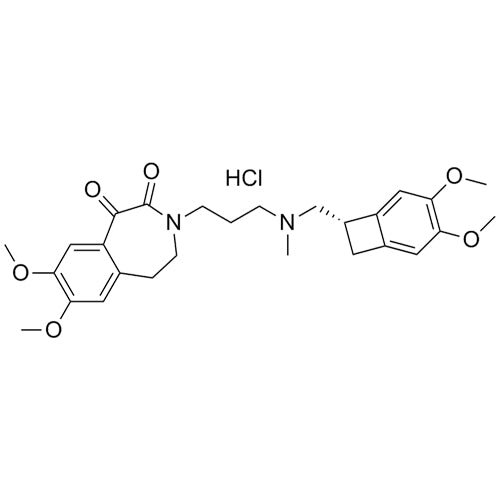 (S)-3-(3-(((3,4-dimethoxybicyclo[4.2.0]octa-1,3,5-trien-7-yl)methyl)(methyl)amino)propyl)-7,8-dimethoxy-4,5-dihydro-1H-benzo[d]azepine-1,2(3H)-dionehydrochloride