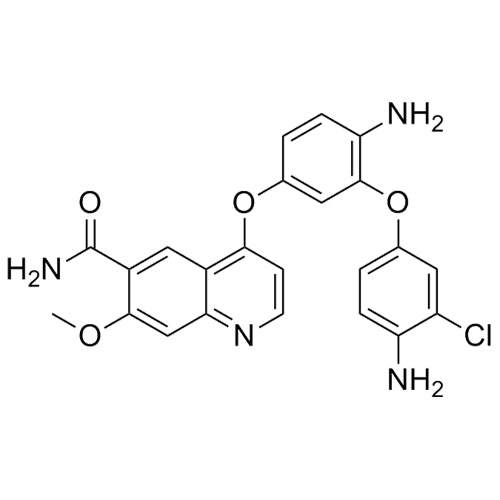 4-(4-amino-3-(4-amino-3-chlorophenoxy)phenoxy)-7-methoxyquinoline-6-carboxamide