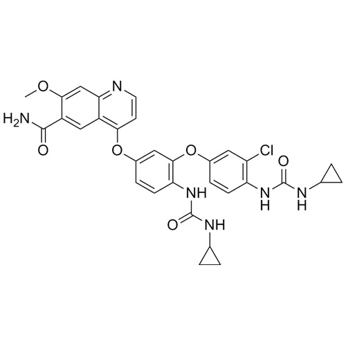 4-(3-(3-chloro-4-(3-cyclopropylureido)phenoxy)-4-(3-cyclopropylureido)phenoxy)-7-methoxyquinoline-6-carboxamide