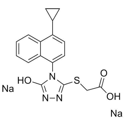 2-((4-(4-cyclopropylnaphthalen-1-yl)-5-hydroxy-4H-1,2,4-triazol-3-yl)thio)aceticacid,disodiumsalt