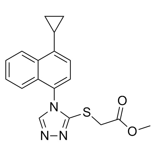 methyl2-((4-(4-cyclopropylnaphthalen-1-yl)-4H-1,2,4-triazol-3-yl)thio)acetate