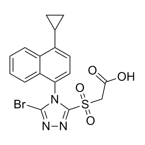 2-((5-bromo-4-(4-cyclopropylnaphthalen-1-yl)-4H-1,2,4-triazol-3-yl)sulfonyl)aceticacid