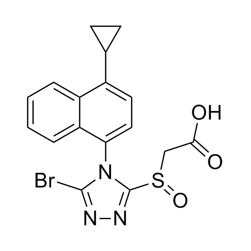 (MixtureofIsomers)2-((5-bromo-4-(4-cyclopropylnaphthalen-1-yl)-4H-1,2,4-triazol-3-yl)sulfinyl)aceticacid