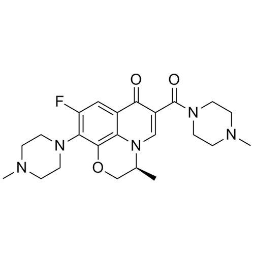 (S)-9-fluoro-3-methyl-10-(4-methylpiperazin-1-yl)-6-(4-methylpiperazine-1-carbonyl)-2H-[1,4]oxazino[2,3,4-ij]quinolin-7(3H)-one