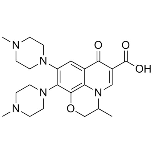 3-methyl-9,10-bis(4-methylpiperazin-1-yl)-7-oxo-3,7-dihydro-2H-[1,4]oxazino[2,3,4-ij]quinoline-6-carboxylic acid