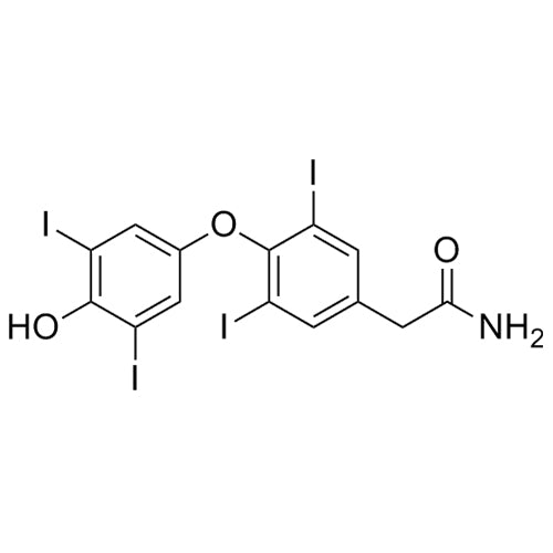 Levothyroxine Related Compound 4 (2-(4-(4-Hydroxy-3,5-diiodophenoxy)-3,5-diiodophenyl)acetamide)