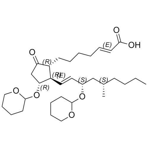 (E)-7-((1R,2R,3R)-2-((3S,5S,E)-5-methyl-3-((tetrahydro-2H-pyran-2-yl)oxy)non-1-en-1-yl)-5-oxo-3-((tetrahydro-2H-pyran-2-yl)oxy)cyclopentyl)hept-2-enoicacid