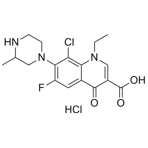 8-chloro-1-ethyl-6-fluoro-7-(3-methylpiperazin-1-yl)-4-oxo-1,4-dihydroquinoline-3-carboxylicacidhydrochloride