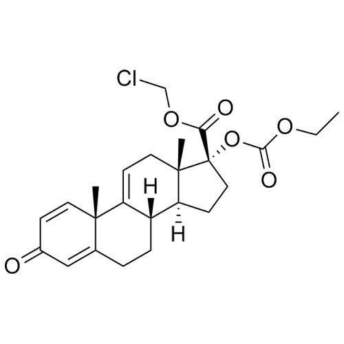 (8S,10S,13S,14S,17R)-chloromethyl17-((ethoxycarbonyl)oxy)-10,13-dimethyl-3-oxo-6,7,8,10,12,13,14,15,16,17-decahydro-3H-cyclopenta[a]phenanthrene-17-carboxylate
