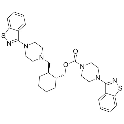 ((1R,2R)-2-((4-(benzo[d]isothiazol-3-yl)piperazin-1-yl)methyl)cyclohexyl)methyl4-(benzo[d]isothiazol-3-yl)piperazine-1-carboxylate