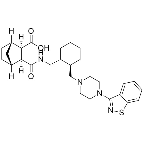 (1S,2R,3S,4R)-3-((((1R,2R)-2-((4-(benzo[d]isothiazol-3-yl)piperazin-1-yl)methyl)cyclohexyl)methyl)carbamoyl)bicyclo[2.2.1]heptane-2-carboxylicacid