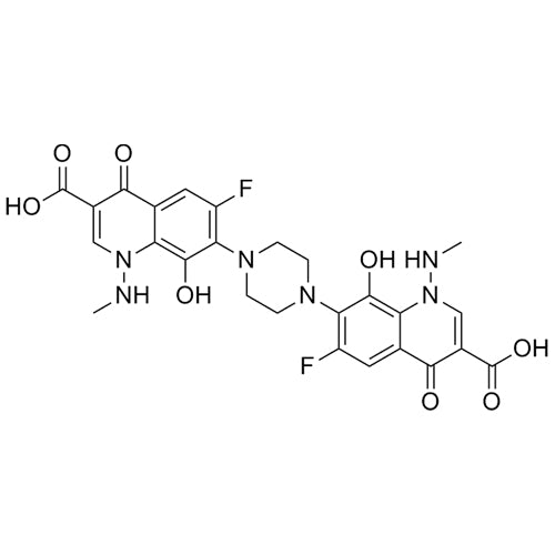 7,7'-(piperazine-1,4-diyl)bis(6-fluoro-8-hydroxy-1-(methylamino)-4-oxo-1,4-dihydroquinoline-3-carboxylicacid)