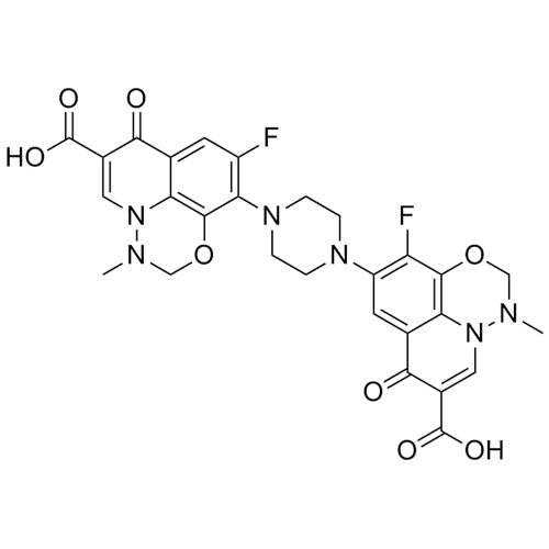 10-(4-(6-carboxy-10-fluoro-3-methyl-7-oxo-3,7-dihydro-2H-[1,3,4]oxadiazino[6,5,4-ij]quinolin-9-yl)piperazin-1-yl)-9-fluoro-3-methyl-7-oxo-3,7-dihydro-2H-[1,3,4]oxadiazino[6,5,4-ij]quinoline-6-carboxylicacid