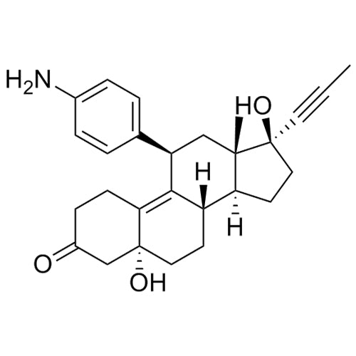 (5R,8S,11R,13S,14S,17S)-11-(4-aminophenyl)-5,17-dihydroxy-13-methyl-17-(prop-1-yn-1-yl)-4,5,6,7,8,11,12,13,14,15,16,17-dodecahydro-1H-cyclopenta[a]phenanthren-3(2H)-one