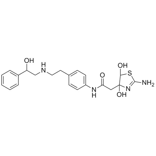 2-(2-amino-4,5-dihydroxy-4,5-dihydrothiazol-4-yl)-N-(4-(2-((2-hydroxy-2-phenylethyl)amino)ethyl)phenyl)acetamide