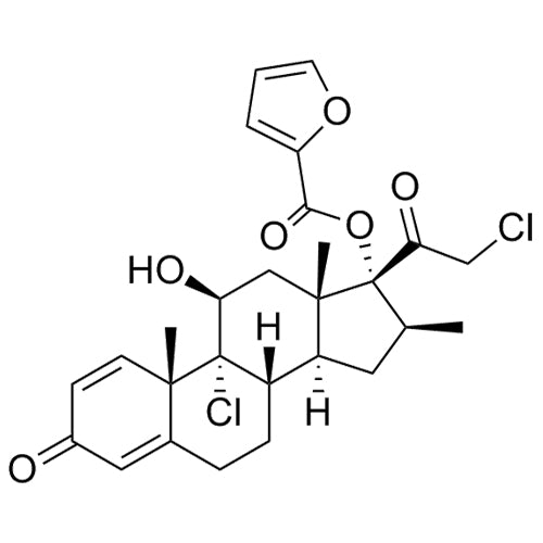 (8S,9R,10S,11S,13S,14S,16S,17R)-9-chloro-17-(2-chloroacetyl)-11-hydroxy-10,13,16-trimethyl-3-oxo-6,7,8,9,10,11,12,13,14,15,16,17-dodecahydro-3H-cyclopenta[a]phenanthren-17-ylfuran-2-carboxylate