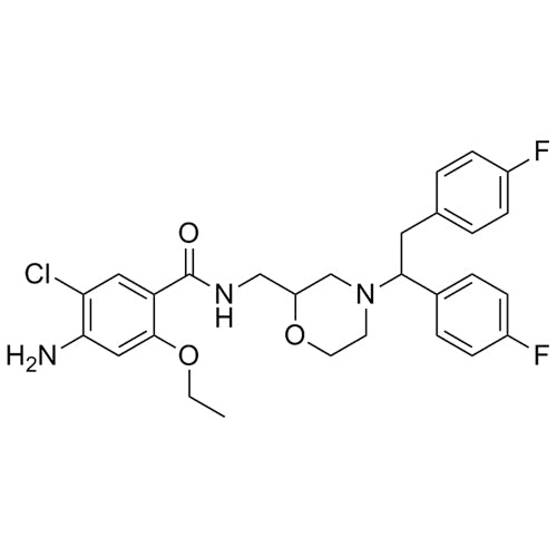 4-amino-N-((4-(1,2-bis(4-fluorophenyl)ethyl)morpholin-2-yl)methyl)-5-chloro-2-ethoxybenzamide