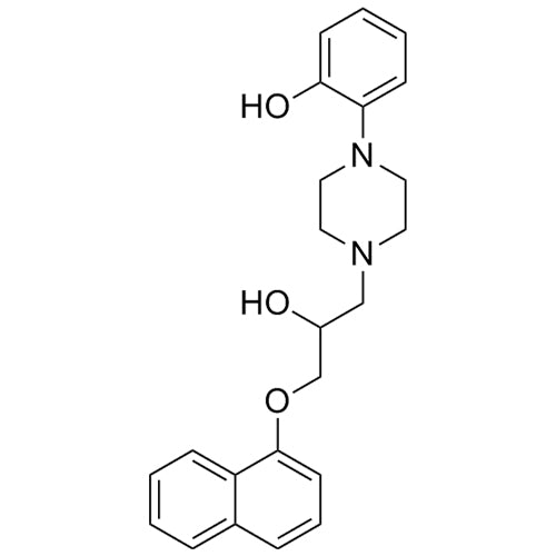 2-(4-(2-hydroxy-3-(naphthalen-1-yloxy)propyl)piperazin-1-yl)phenol