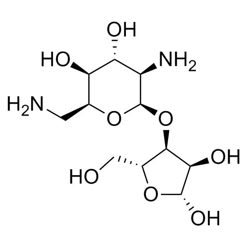 (2S,3S,4R,5R,6R)-5-amino-2-(aminomethyl)-6-(((2R,3S,4R,5R)-4,5-dihydroxy-2-(hydroxymethyl)tetrahydrofuran-3-yl)oxy)tetrahydro-2H-pyran-3,4-diol