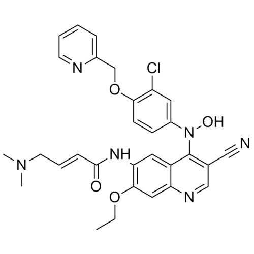 (E)-N-(4-((3-chloro-4-(pyridin-2-ylmethoxy)phenyl)(hydroxy)amino)-3-cyano-7-ethoxyquinolin-6-yl)-4-(dimethylamino)but-2-enamide