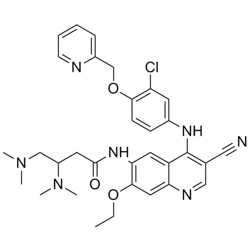 N-(4-((3-chloro-4-(pyridin-2-ylmethoxy)phenyl)amino)-3-cyano-7-ethoxyquinolin-6-yl)-3,4-bis(dimethylamino)butanamide