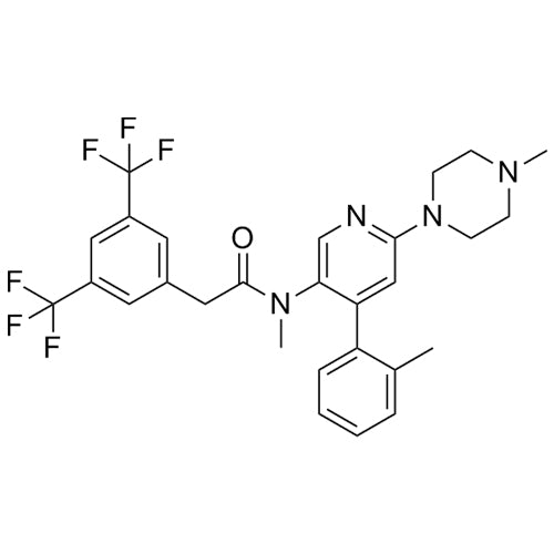 2-(3,5-bis(trifluoromethyl)phenyl)-N-methyl-N-(6-(4-methylpiperazin-1-yl)-4-(o-tolyl)pyridin-3-yl)acetamide