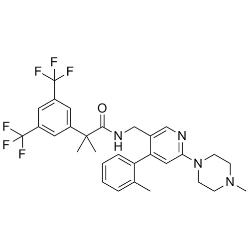 2-(3,5-bis(trifluoromethyl)phenyl)-2-methyl-N-((6-(4-methylpiperazin-1-yl)-4-(o-tolyl)pyridin-3-yl)methyl)propanamide