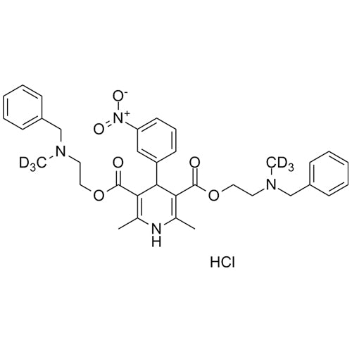 bis(2-(benzyl(methyl)amino)ethyl)2,6-dimethyl-4-(3-nitrophenyl)-1,4-dihydropyridine-3,5-dicarboxylate-D6hydrochloride