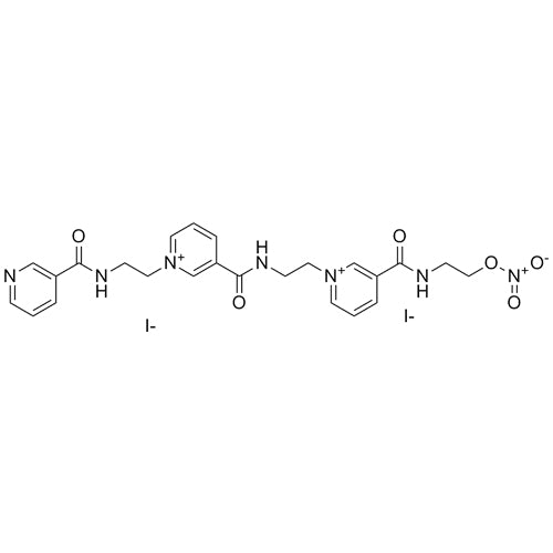 1-(2-(nicotinamido)ethyl)-3-((2-(3-((2-(nitrooxy)ethyl)carbamoyl)pyridin-1-ium-1-yl)ethyl)carbamoyl)pyridin-1-iumiodide