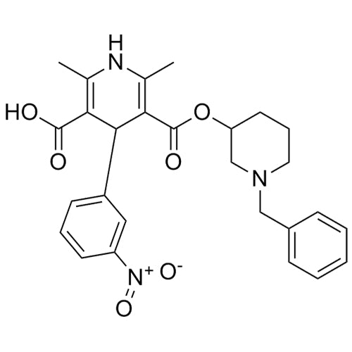5-(((1-benzylpiperidin-3-yl)oxy)carbonyl)-2,6-dimethyl-4-(3-nitrophenyl)-1,4-dihydropyridine-3-carboxylic acid